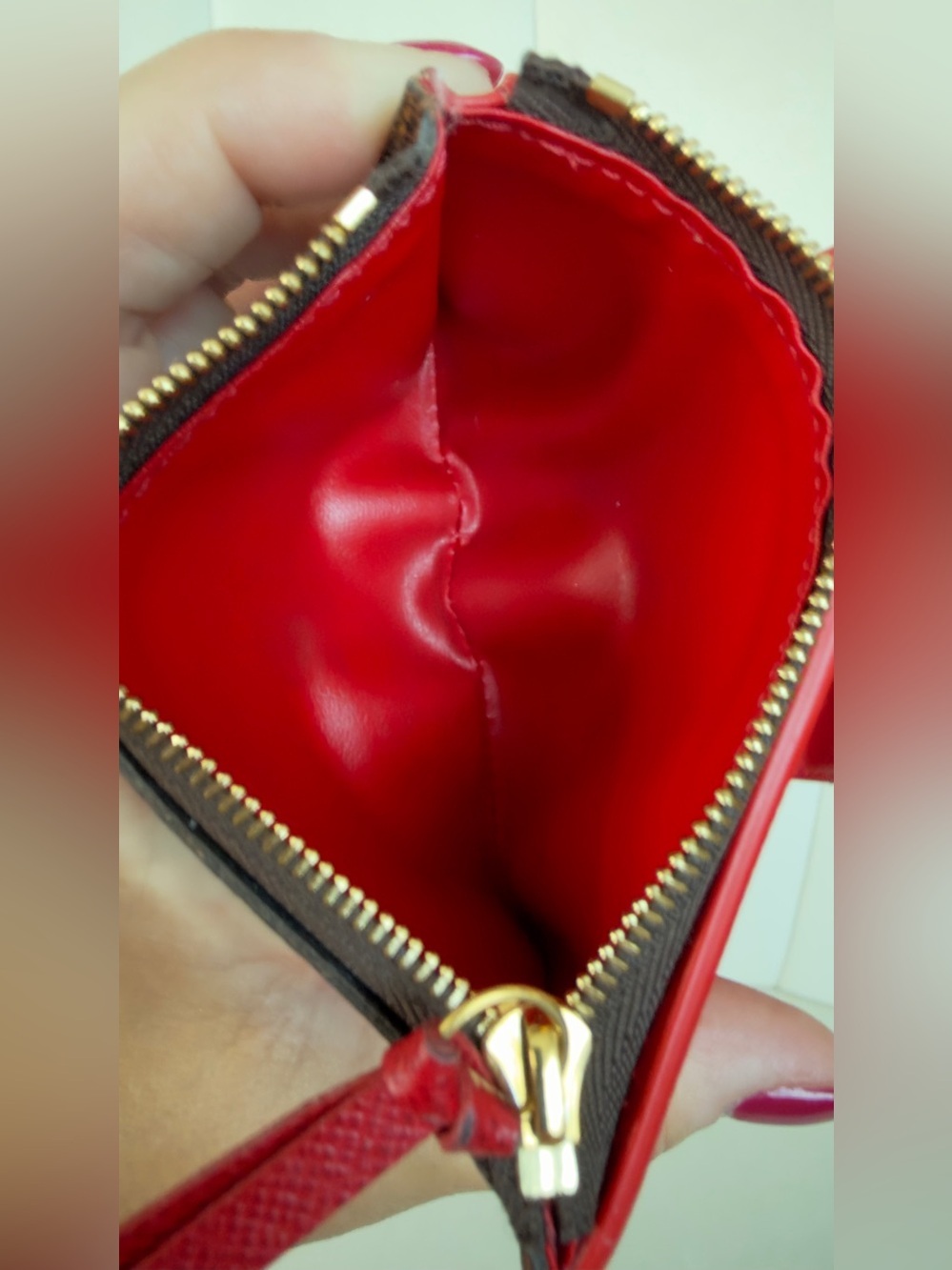 Louis Vuitton Victorine Wallet Damier Ebene Cerise Red RFID 2022 w Box Dust Bag - Picture 12 of 16
